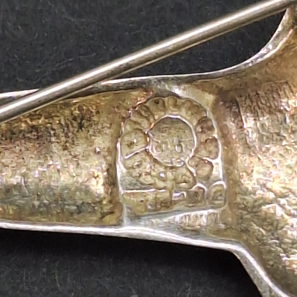 Vintage Mexico Sterling Silver Dachshund Weiner Dog Brooch Pin 9.26g - Picture 8 of 10